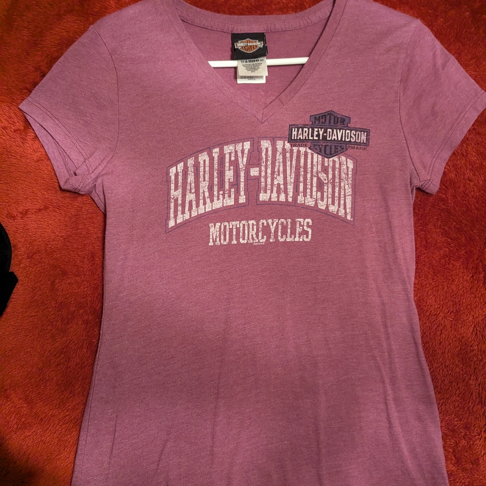 Harley-Davidson Purple V-Neck T-Shirt